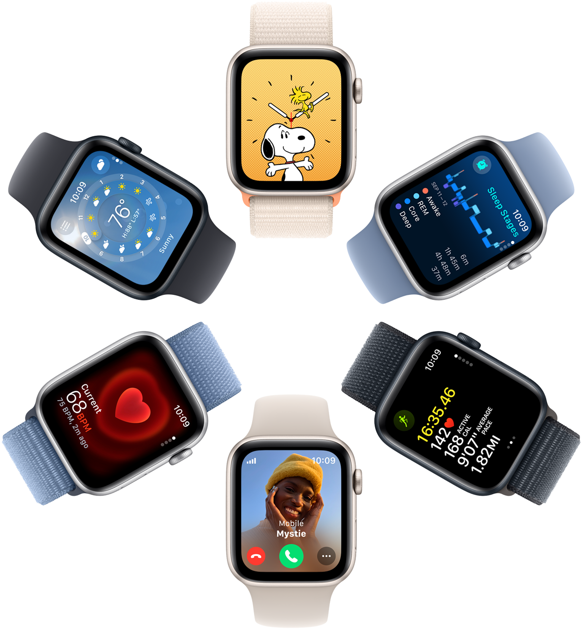 Apple Watch SE GPS + Cellular 44mm ezüst alumínium tok, viharkék sportszíj M/L EU EUMRHJ3