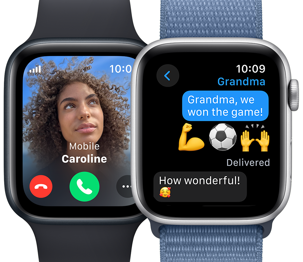 Apple Watch SE GPS + Cellular 44mm ezüst alumínium tok, viharkék sportszíj M/L EU EUMRHJ3