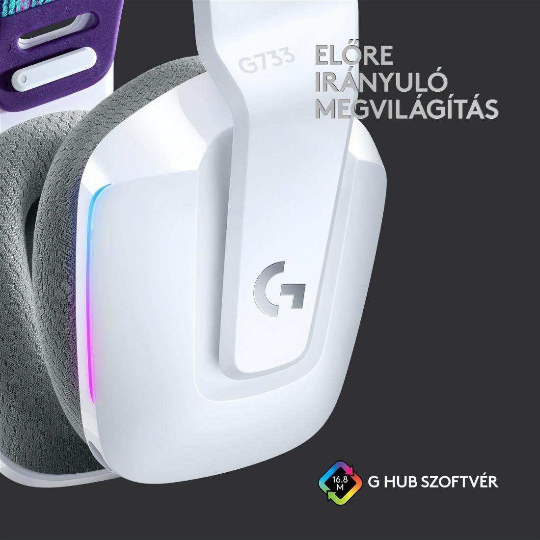 Logitech G733 Lightspeed RGB vezeték nélküli fejhallgató
