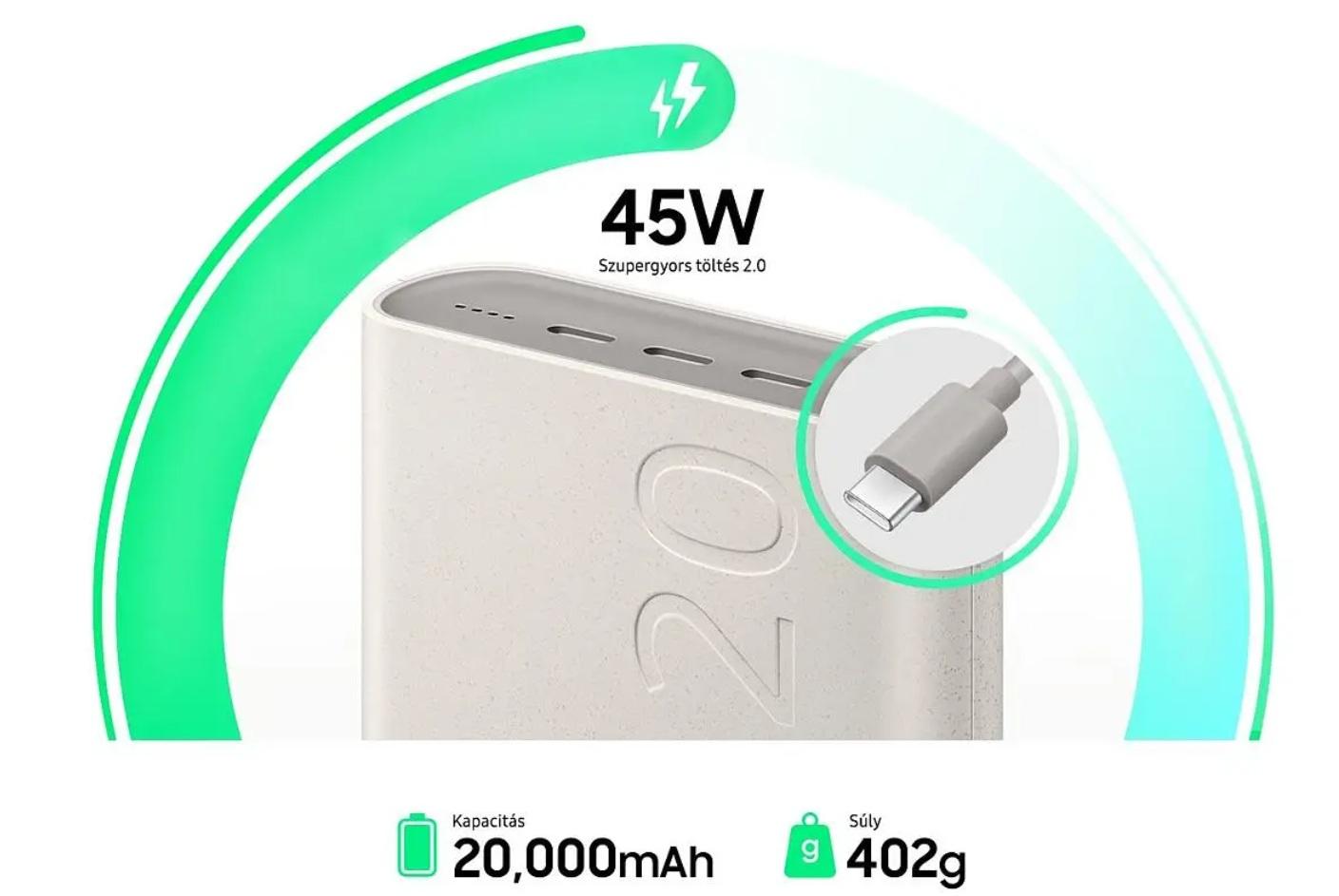 Samsung Power Bank vezeték nélküli töltővel