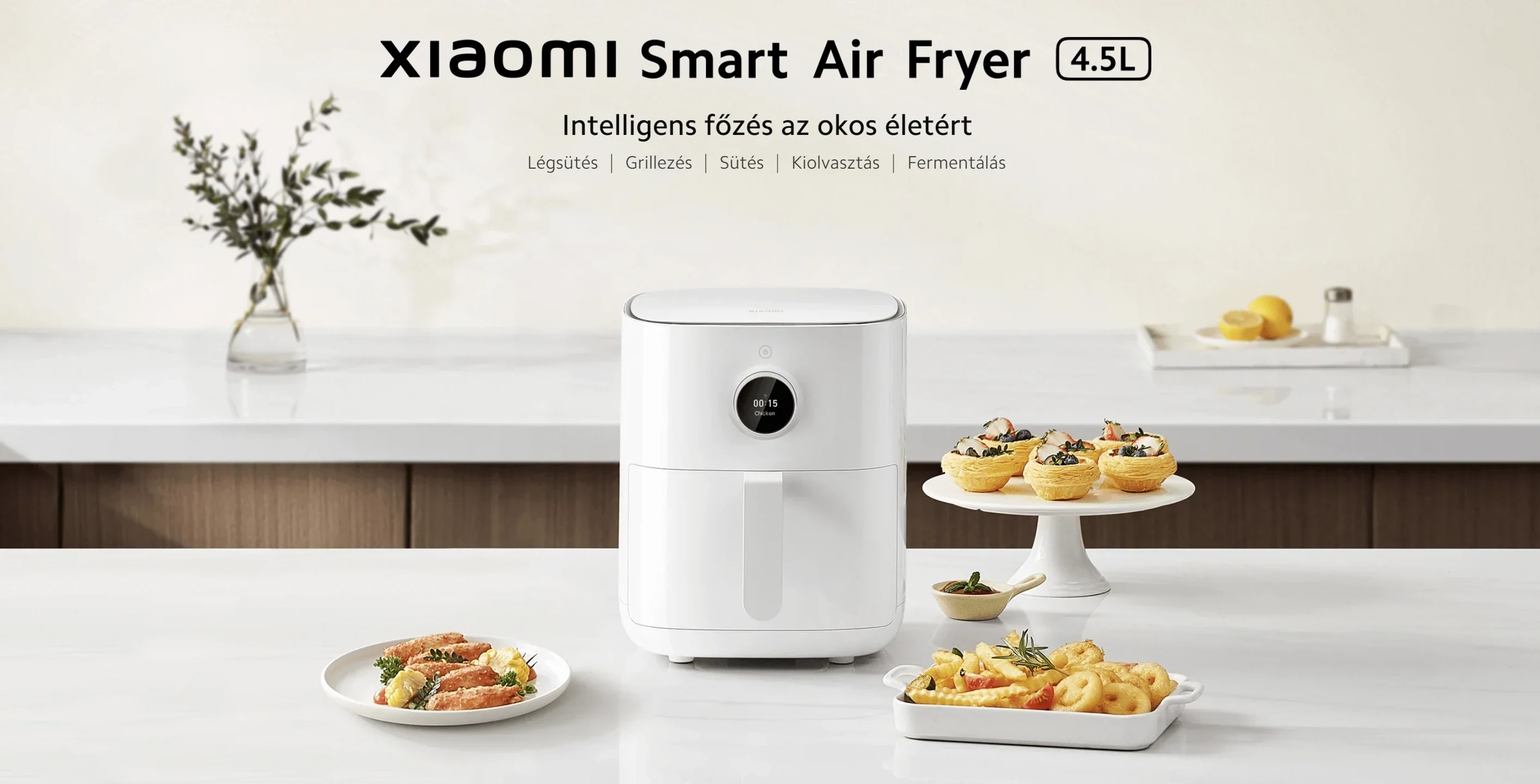 Xiaomi Smart Air Fryer 4.5L EU okos forrólevegős sütő