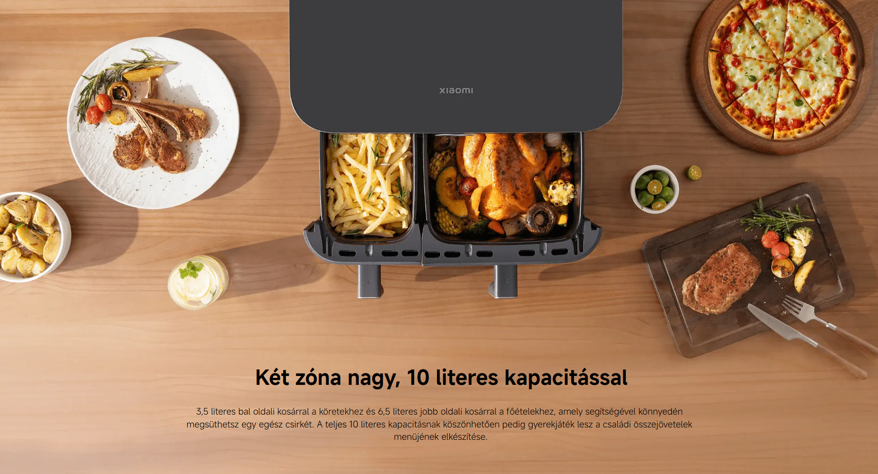 Xiaomi Dual Zone Air Fryer forrólevegős sütő
