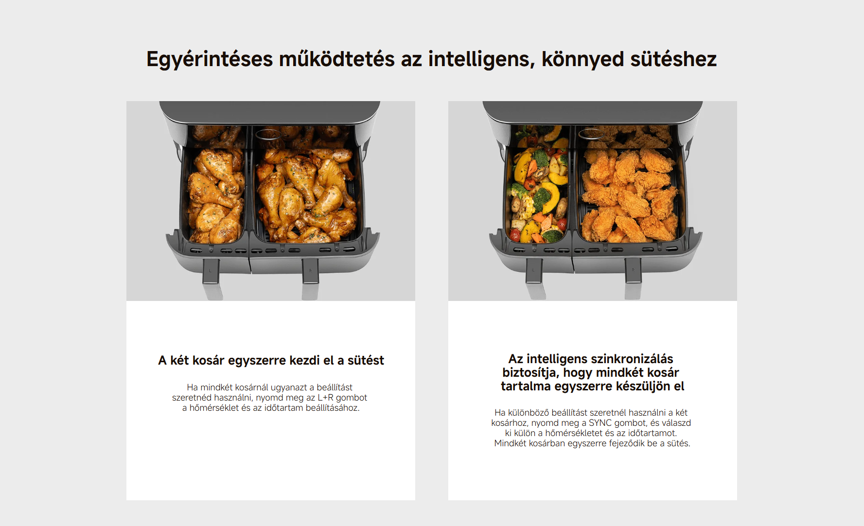 Xiaomi Dual Zone Air Fryer forrólevegős sütő