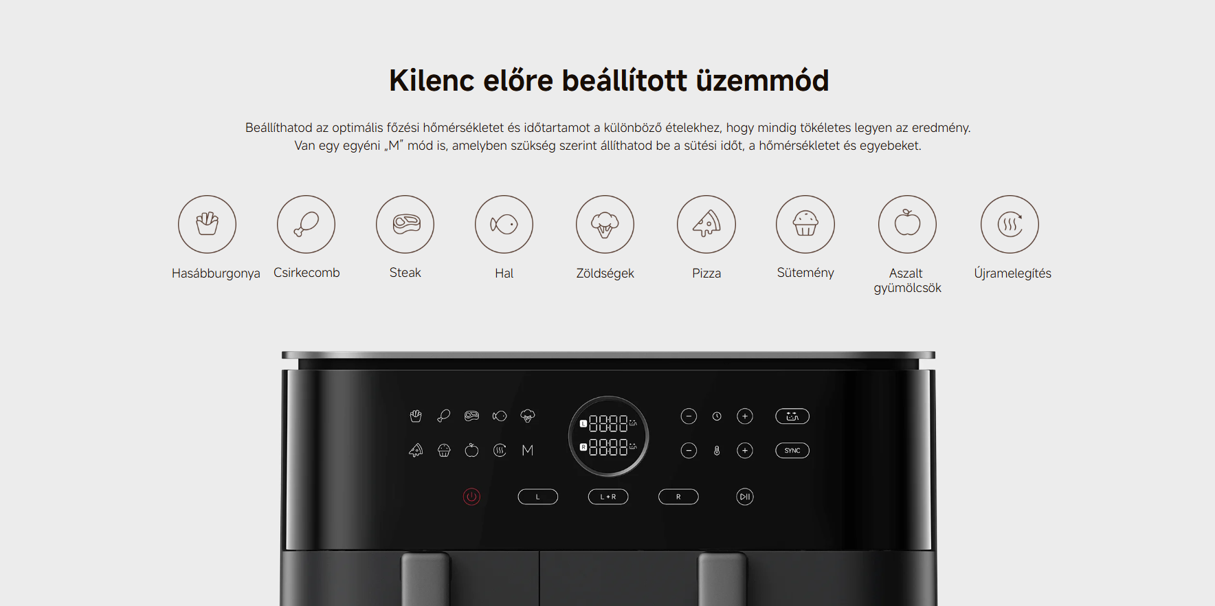 Xiaomi Dual Zone Air Fryer forrólevegős sütő