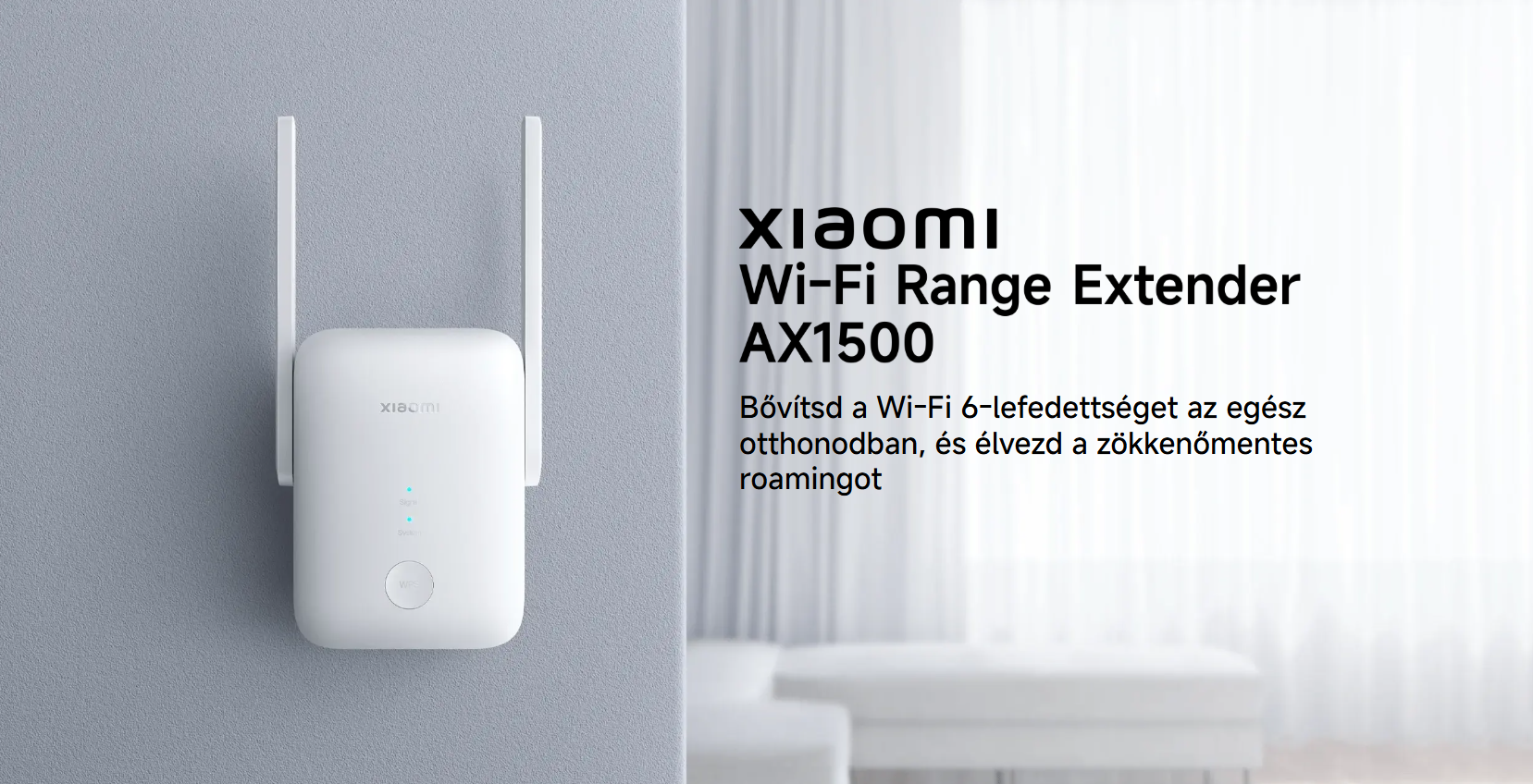 Xiaomi Wi-Fi Range Extender AX1500 jelerősítő, Mesh, EU DVB4514GL