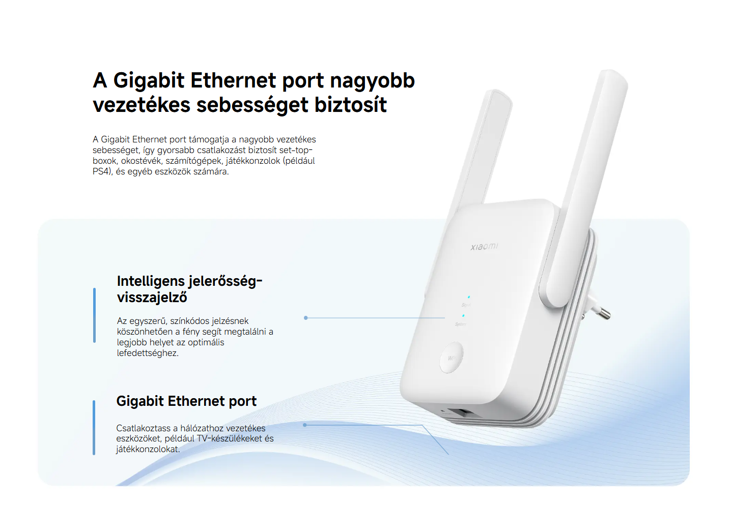 Xiaomi Wi-Fi Range Extender AX1500 jelerősítő, Mesh, EU DVB4514GL