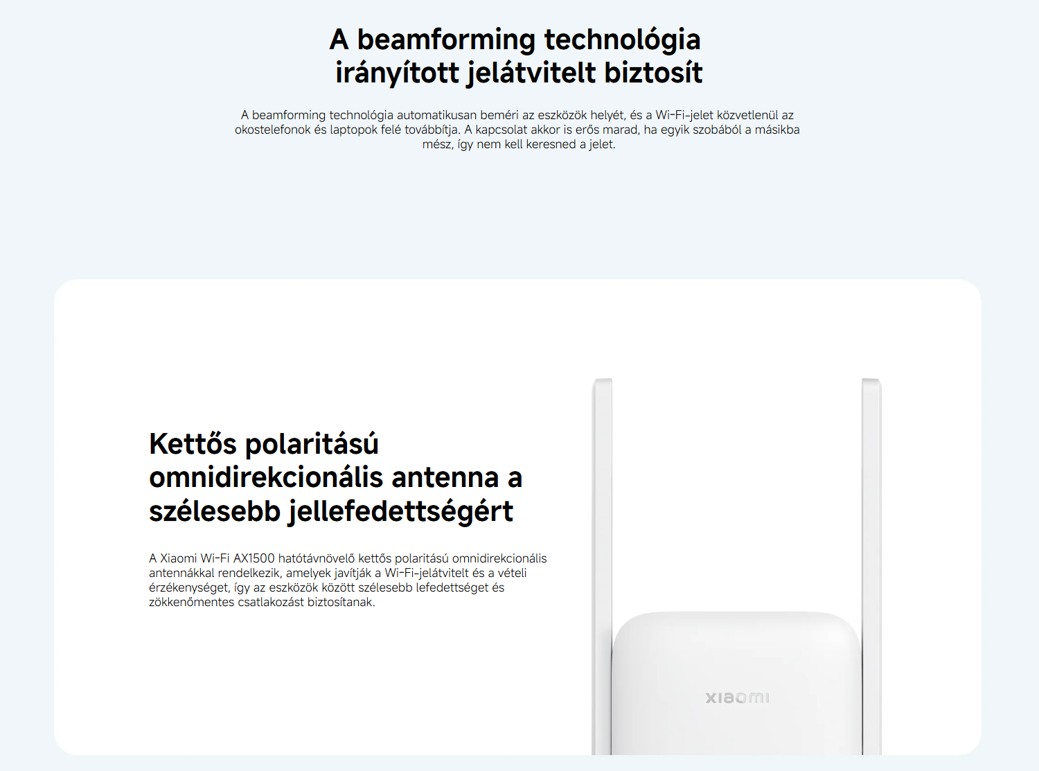Xiaomi Wi-Fi Range Extender AX1500 jelerősítő, Mesh, EU DVB4514GL