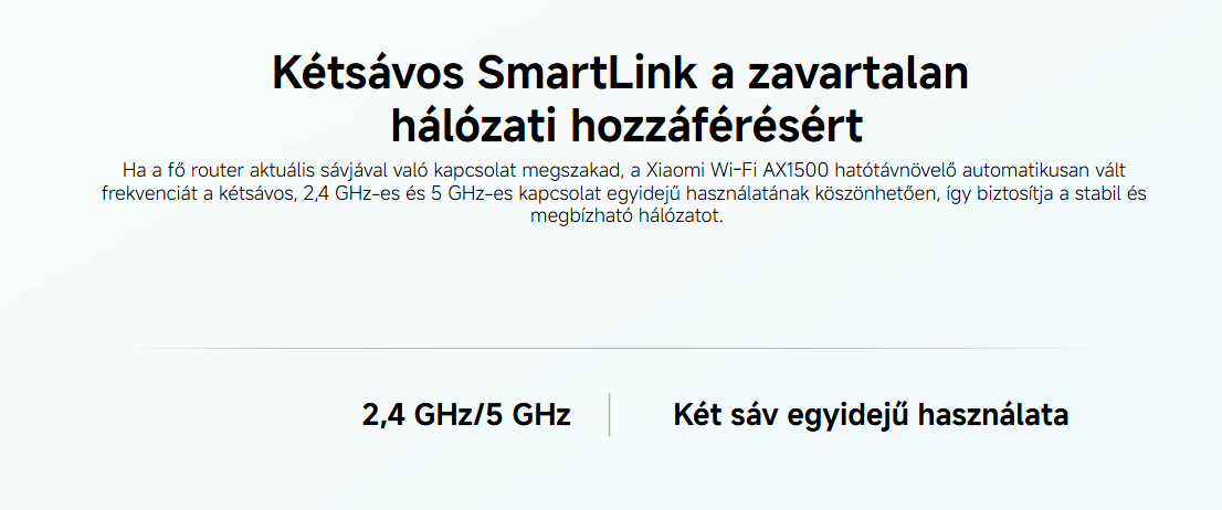 Xiaomi Wi-Fi Range Extender AX1500 jelerősítő, Mesh, EU DVB4514GL