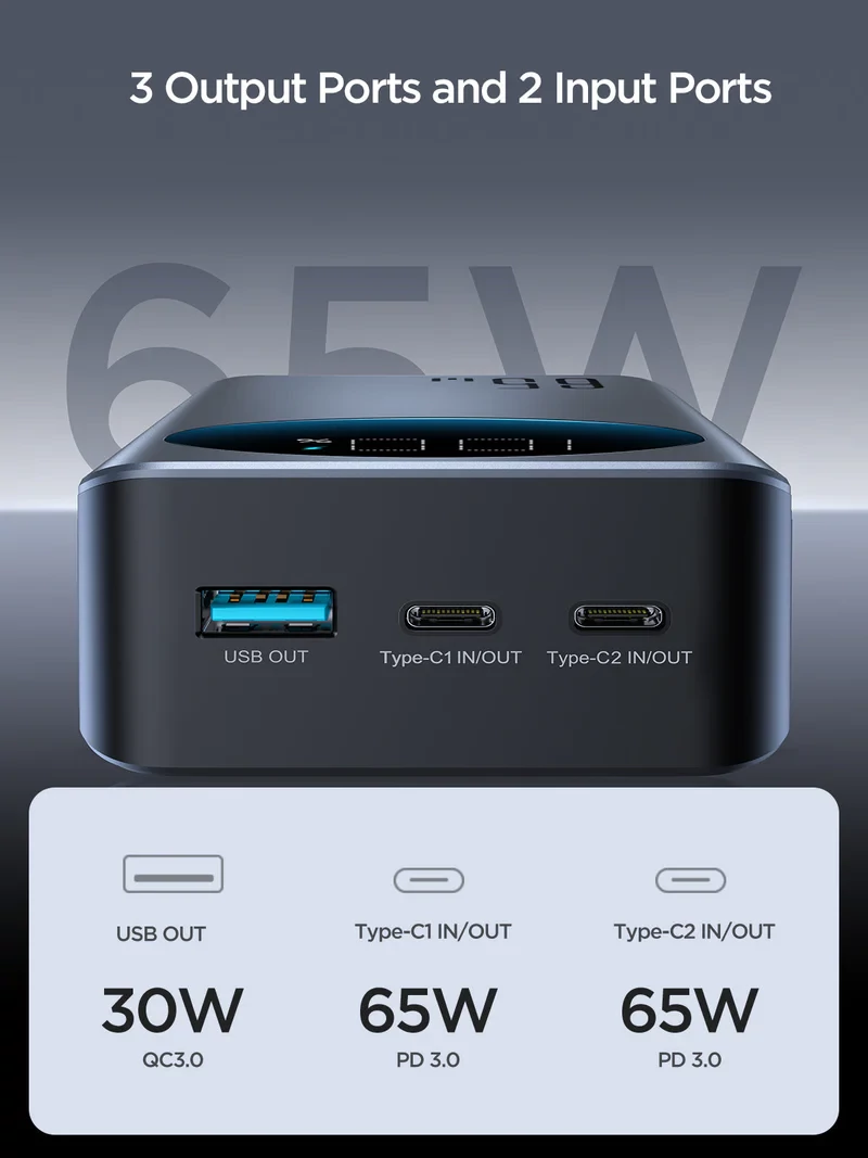 JOYROOM JR-PBF05 65W Power Bank 30000mAh